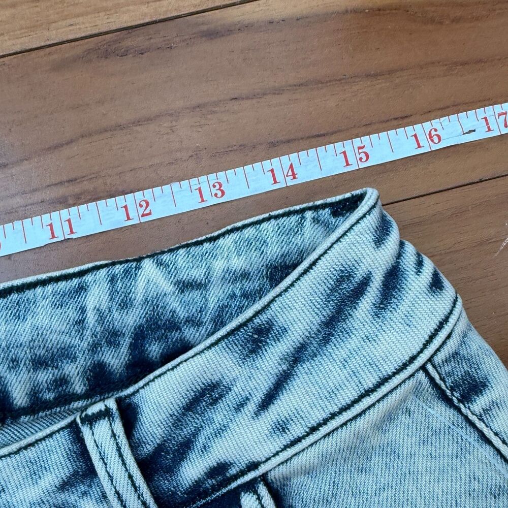 Women Disclosure Acid Wash Blue Cargo Denim Jeans Utility Streetwear Size 29 - Picture 5 of 7